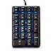 Qisan Mechanical Numeric Keypad Brown Switch Wired Ice Blue Backlight Gaming Keypad/Keyboard 21 Keys Portable Mechanical Numpad Extended Layout | Laptop Accessories | keypad for Computer