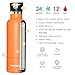 TOPOKO 25 OZ Hydro Double Wall Flask Stainless Steel Water Bottle, Standard Mouth Straw Lid with Handle, Vacuum Insulated, Sweat Proof, Leak Proof Thermos Flask-Bright Orange