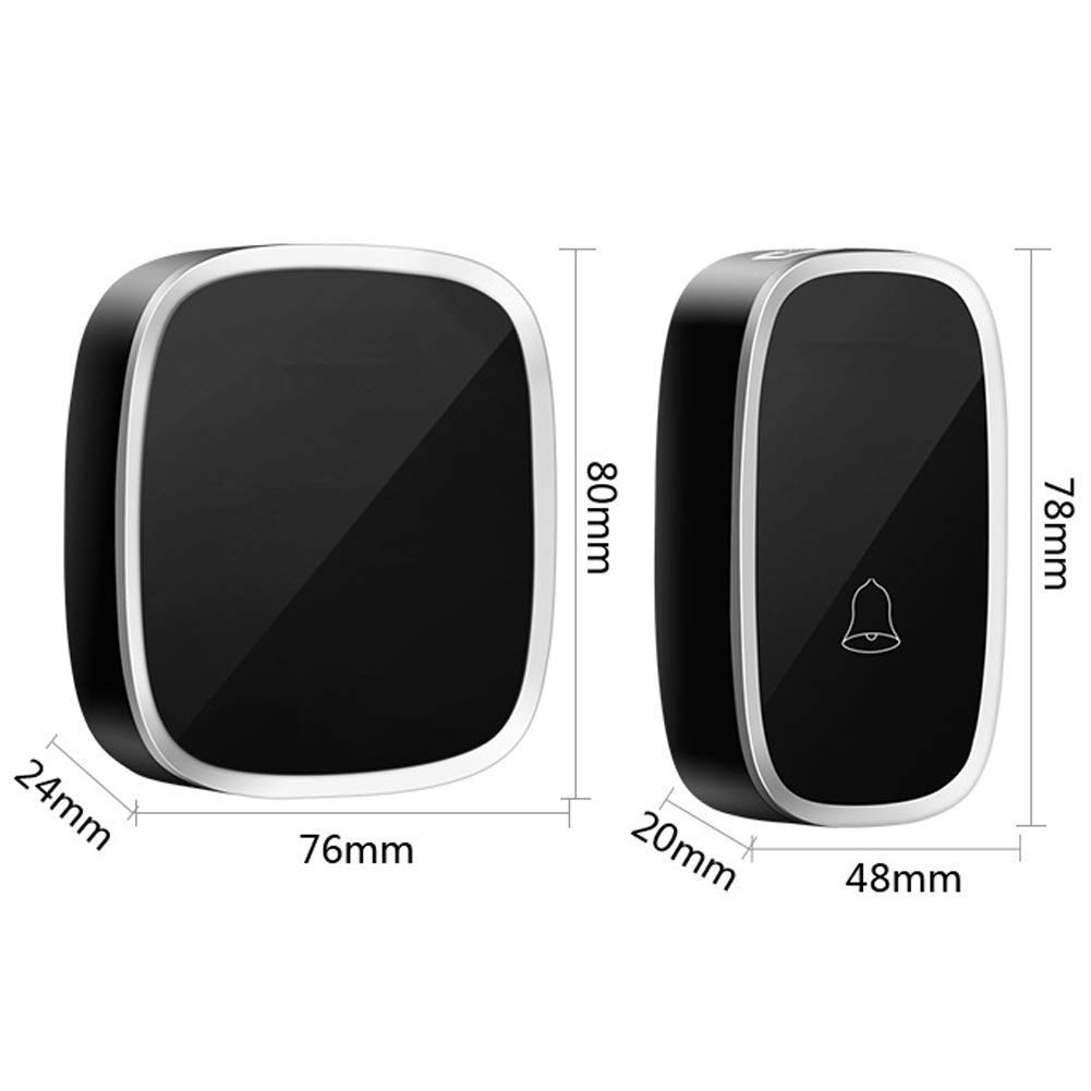 Wireless Doorbell, Waterproof Door Bell, Twin Wall Plug-in Cordless Chime, 300m/1000ft Range, 36 Melodies to Choose, 4 Level Volume & Flashing LED Light