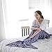 Holidayli Mermaid Tail Blanket for Adults Crochet Snuggle Sofa Throws with Knit Pattern Soft Coutch Blanket Purple 6.4x 3.0 feet (Purple)