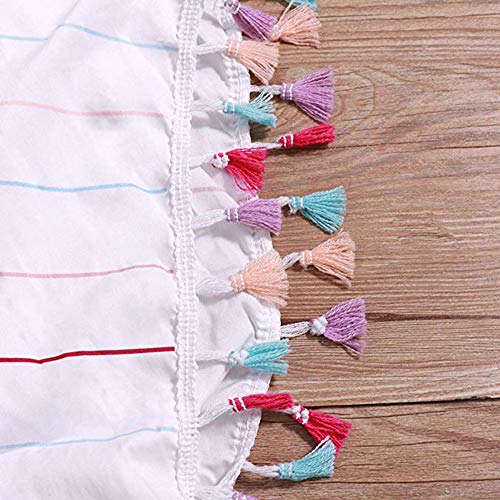 Wome Stripe Print Tassel Loose Swimsuit Cover Up Beach Dress Kaftan Bikini Swimwear Cover-Ups One Size Up Covers Plus - Thumbnail 7