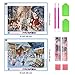 Yomiie 2 Pack 5D Diamond Art Kits for Adults, Christmas Santa Claus Diamond Painting Art DIY Full Round Drill Kits, Embroidery Rhinestone Diamond Crystal Craft Canvas Home Wall Decor (12x16 inch)