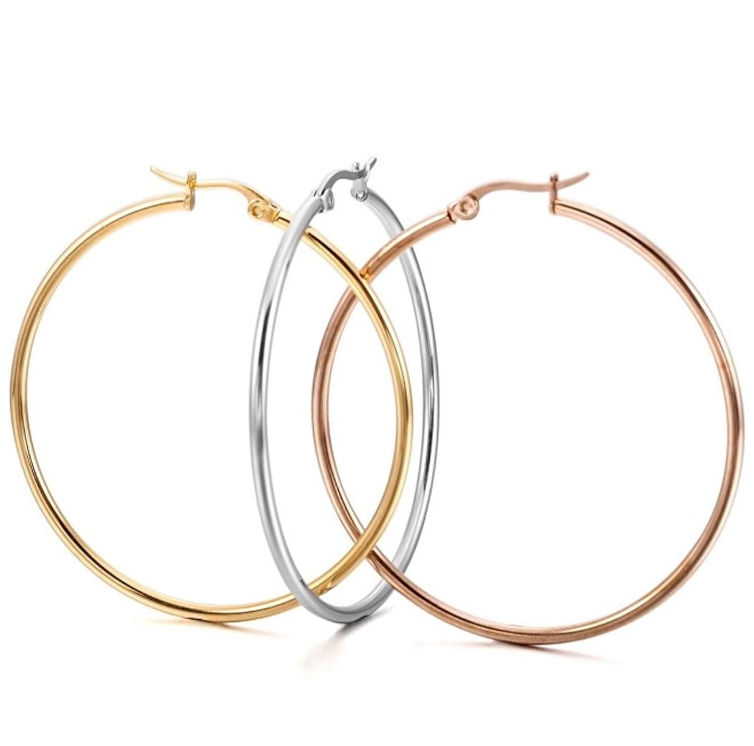 Bliqniq pares de Pendientes de los Aros de las Mujeres de los
