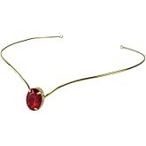 Treasure Gurus Ruby Royal Crown Princess Tiara Jeweled Wedding Party Headband