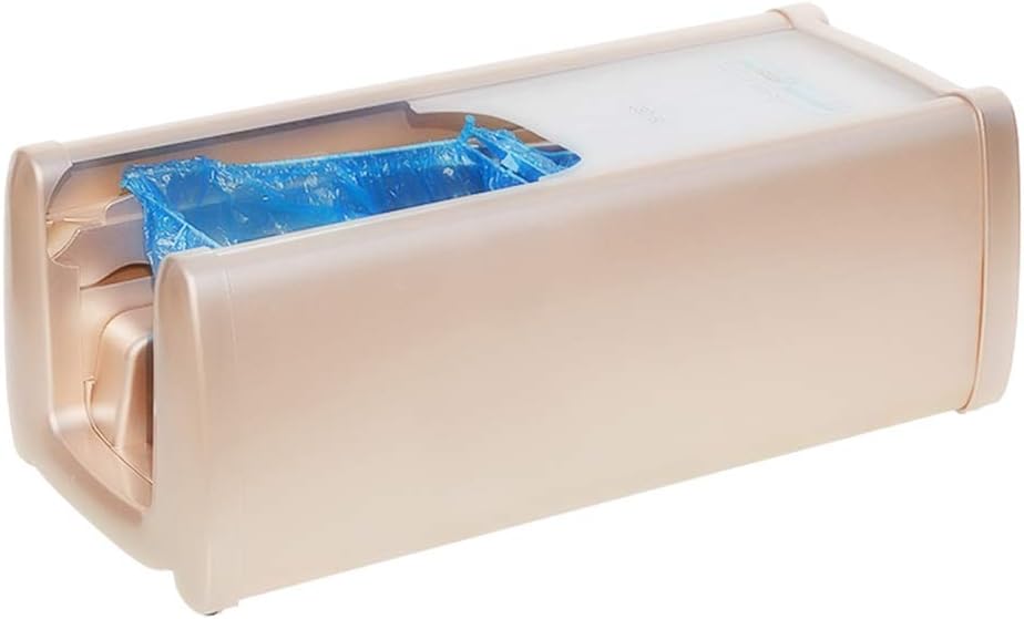 Feifei Drag Type Smart Shoe Cover Machine + 60 Non-Woven Shoe Covers Disposable Foot Cover Film Machine Non-Slip (Color : Gold)