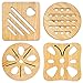 KIHR GOODS Trivet Set For Hot Dishes. 4 Heat Resistant Wooden Pot And Pan Holders For Table And Countertop.
