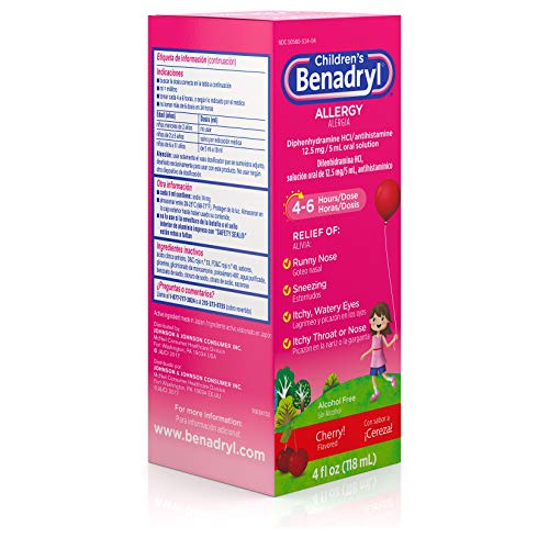 Children’s Benadryl Allergy Liquid with Diphenhydramine HCl in Kid