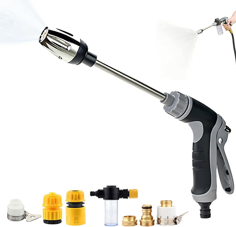 Aquoxis Pressure Washer Multi-Use Cleaning Tool with Strong Water Flow Qinux Aquoxis Universal Fit for Garden Hoses Ideal for Outdoor & Household Cleaning