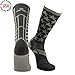 Epivive Velocity American Flag Patriotic Athletic Crew Socks Gun Metal Grey (Medium)