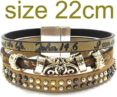 Jewelryfinds Men Leather Bracelet Brown/Blue/Black Charm Bracelets Bohemian Bracelets Boho Lovers' Bracelets Bangles Christmas Gift