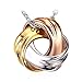 J.Rosée Fashion Three-Tone Accent Knot Pendant High Polished 925 Sterling Silver Vintage Necklace Jewelry Gifts for Women