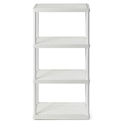 Gracious Living 4 Shelf Fixed Height Solid Light