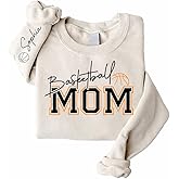 LOVELYPOD Custom Basketball Mom Sweatshirt with Kids Names and Number, Personalized Basketball Mom Gifts