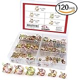 Hilitchi 120 Pcs Spring Band Type Action Fuel / Silicone Vacuum Hose Pipe Clamp Low Pressure Air Clip Clamp (10 x 7mm 10mm 11mm 14mm 16mm 17mm)