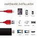 Compatible with Phone to HDMI Adapter Cable, DSTHISAR HDMI Digital AV Adapter 1080P HDTV Cord Converter for Phone Xs Max XR X 8 7 6 Plus Pad Pro Air Mini Pod - Plug and Play(Red)   