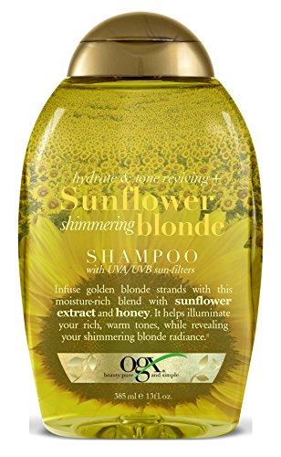 Ogx Shampoo Sunflower Shimmering Blonde 13 Ounce (385ml) (3 Pack)