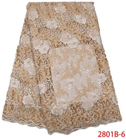 XNG African Lace Fabric High Quality Lace French Mesh Fabric Beaded Nigerian Swiss Lace Fabrics for Dress Picture 6