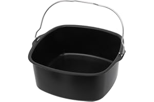 Non- Cake Baking Tray Basket for Air Fryer, Oven, Microwave - 7 Inch and 8 Inch Reusable Nonstick Coated Aluminum Steel Cake 