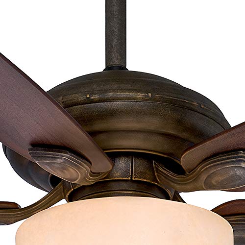 Casablanca Fan 52 inch Damp Rated Aged Bronze Finish Ceiling Fan with Champagne Scavo Glass Light Kit (Certified Refurbished)