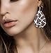 10 Pairs Leather Earrings Teardrop Leather Earrings Petal Drop Leaf Dangle Earrings for Girls Wome (Style 1)