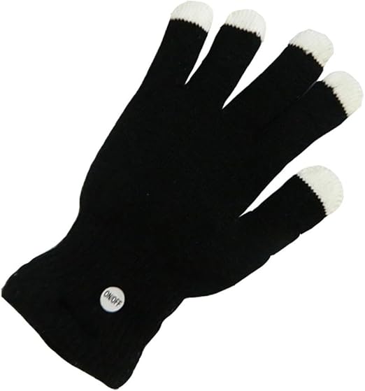qiulv LED Light Glove Black Flashing Luminous Gloves Thermal Knitted Full Finger Mitten for