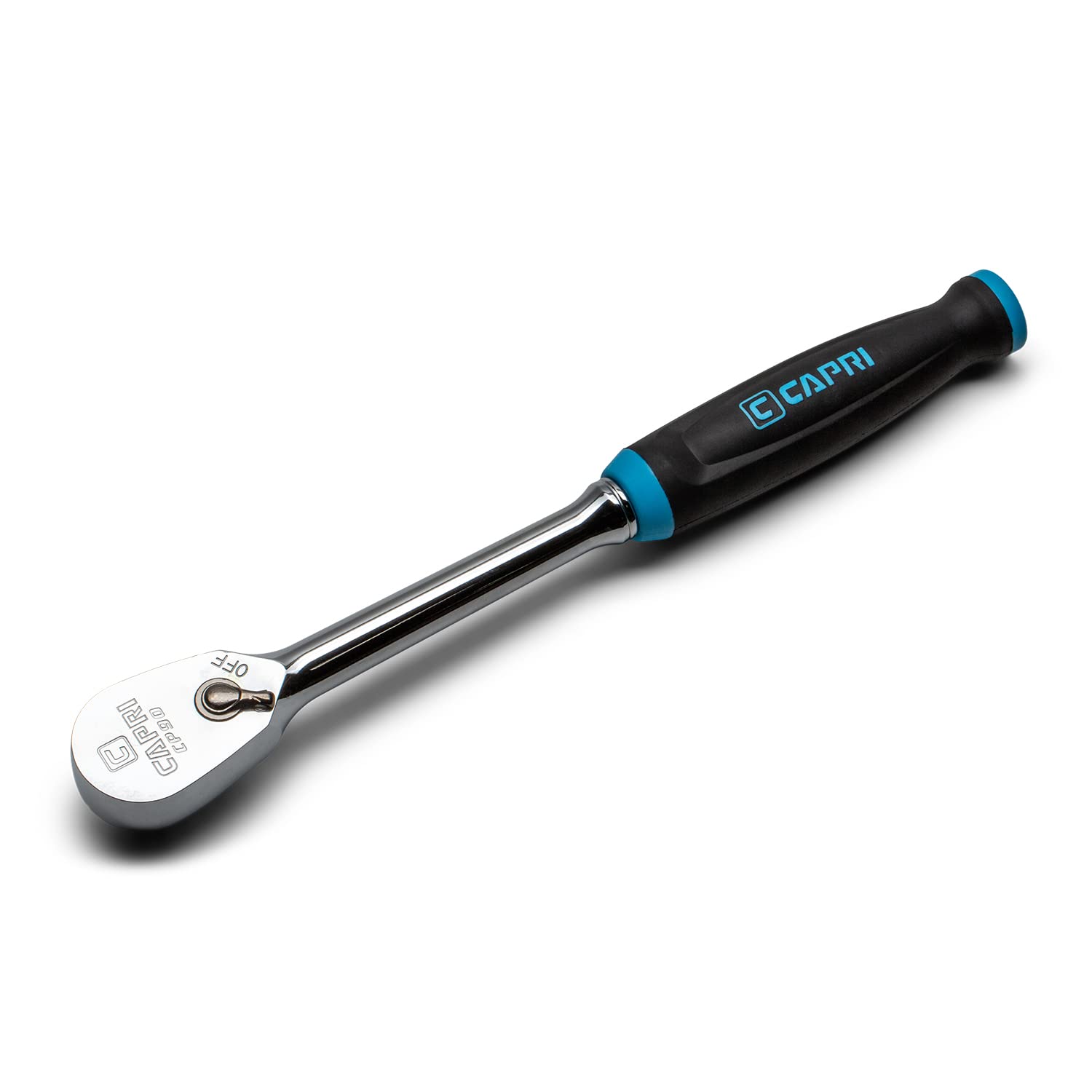Capri Tools 3/8 in. Drive Fine 90-Tooth Ratchet, Ergonomic Soft Grip, 9.5 in. Long
