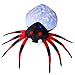 Joiedomi Halloween Inflatable Blow-up Spider with Kaleidoscope Light Inside - 4 Feet Wide