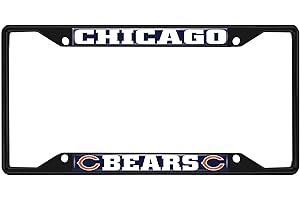 FANMATS NFL Unisex-Adult Black License Plate Frame