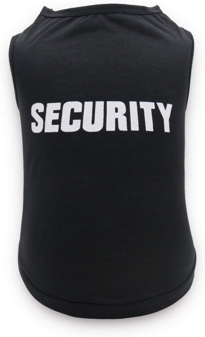 DroolingDog Pet Dog Shirts Security Pattern Puppy T Shirt for Small Dogs