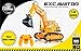 Remote Control Toy Excavator Construction Vehicle TG643 – 7 Channel Full Function RC Excavator Toy for Boys & Girls - with Lights & Sounds by Think Gizmos (Trademark Protected)