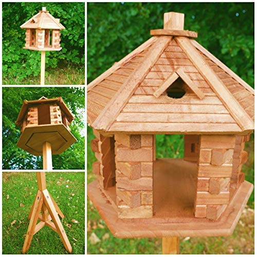 Garden Mile Traditional Wooden Bird Table Garden Birdhouse Feeder