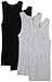 Fruit of the Loom Men_s A-Shirt (Pack of 4), Black/Gray, Small.