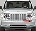 APS Compatible with Jeep Liberty 2008-2012 Main Upper Chrome 8x6 Vertical Billet Front Grill Grille Insert J65551V