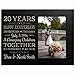 LifeSong Milestones Personalized Twenty Year for her him Couple Custom Engraved Wedding Gift for Husband Wife Girlfriend Boyfriend Photo Frame Holds 4x6 Photo (Black)