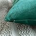MIULEE Pack of 2 Velvet Soft Solid Decorative Square Throw Pillow Covers Christmas Cushion Case for Couch Sofa Bedroom Car 18x18 Inch 45x45 cm Green