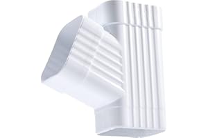 VYH Downspout Gutter for Y Connector 2x3,Square Downspout Diverter White Rain Gutter Downspout Accessory Stainless Steel Gutter Y Connector Rainwater Drainage (Fits 2 X 3 inches)