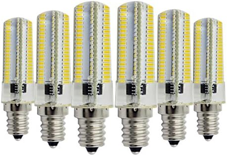 STTMA Silicone lamp LED Corn Bulbs AC 110-130V Dimmable E14 7W 152LED 3014SMD 600-700 LM Warm White Cool White (6PCS) (Color : Warm White)
