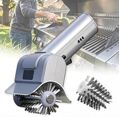 Brosse à Barbecue Électrique sans Fil, Nettoyant BBQ Rechargeable en Acier Inoxydable, Autonomie 100 Min, Étanche IPX7 pour Grilles de Cuisson et Fours