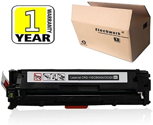 Etechwork Compatible 125A CB540A Toner Cartridge 1 Pack Black Replacement for Color LaserJet CM1312NFI CM1312 MFP CP1215 CP1518NI CP1515N