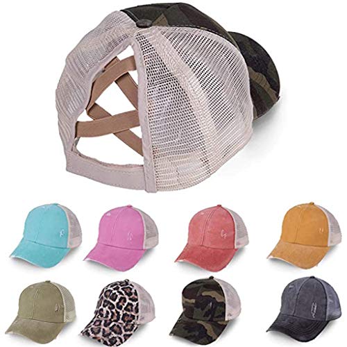 Louyue Unisex Fashion Tie Dye Baseball Hat Adjustable Ponytail Cap Low Profile Sun Hat