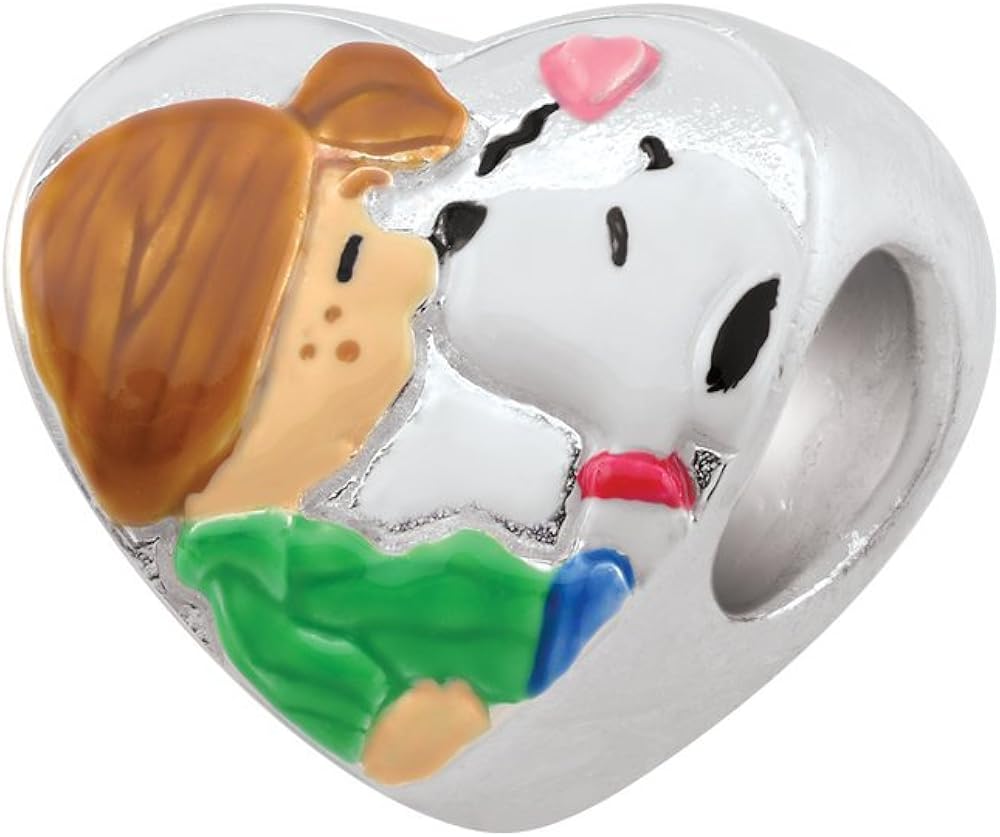 Persona Sterling Silver Peanuts Patty and Snoopy Bead Charm Amazon.ca