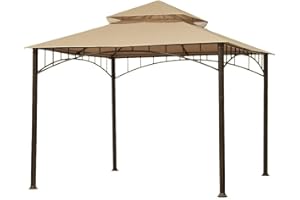 Garden Winds Replacement Canopy for Summer Veranda Gazebo Models L-GZ093PST, G-GZ093PST, (Will NOT FIT Any Other Frame) Beige