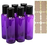 2oz Plastic Bottles PURPLE PET Qty 6 Includes