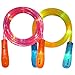 Jump Rope Kids Girls Boys – 2 Pack Light Up Jump Rope Led Jump Rope Flashing Color Change Skipping Rope for Better Heath Fitness Colorful Rope with Gift Box (Orange Handle and Blue Handle)