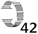 CUZOW Milanese Stainless Steel Metal Replacement Watch Band with Double Metal Buckle for Apple Watch/Apple Watch Sport/Apple Watch Edition Series 3/Series 2/Series 1 (Milanese-Silver-42mm)
