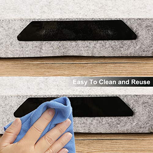 12Pcs Traceless Reusable Carpet Anti-Slip Sticker Rug Grippers Mat Pads Tape Rug Sticker with Strong Sticky for Office Kitchen Bathroom