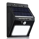 Solar Lights Outdoor,AADDON LED Wireless Waterproof Security Motion Sensor Powered Wall Light for Patio Deck Yard Garden Driveway Fence Stair Walkway Porch