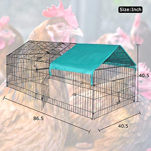 BMS Chicken Cage Pens Crate Chicken Coop Rabbit Cage Enclosure Exercise Pen Pet Playpen - Thumbnail 6