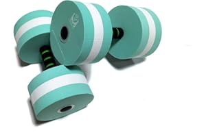 davidamy's gift Upgrade Water Aerobic Exercise Foam Dumbbells Pool Resistance 1 Pair, Water Fitness Exercises Equipment for Weight Loss