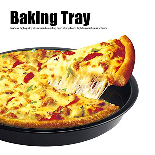 10 Inch Pizza Pan voor Oven, non-stick Aluminium Bakvormen Pizzabak Diepe Schotel Pizza Pan Ronde Bakvorm Oven Pan voor… - Afbeelding 4